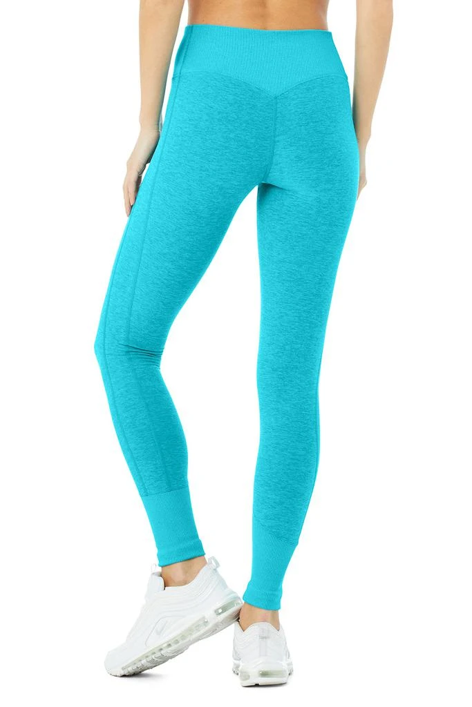 商品Alo|High-Waist Alosoft Lounge Legging - Bright Aqua Heather,价格¥477,第2张图片详细描述