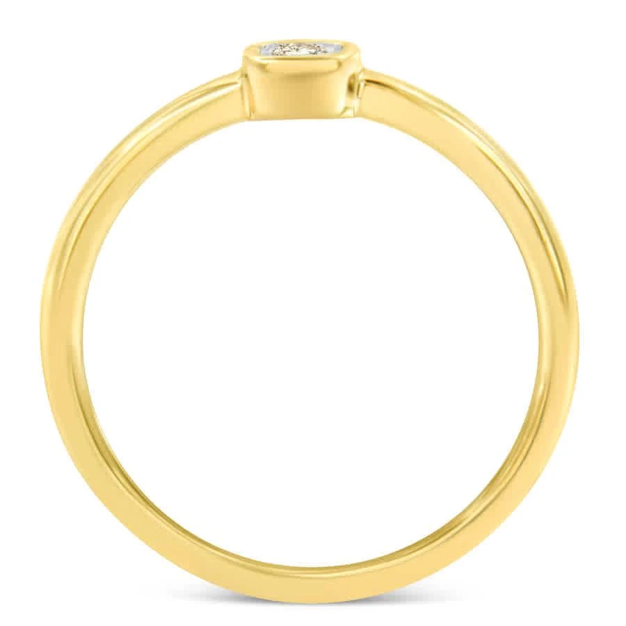 商品Haus of Brilliance|2 Micron 14K Yellow Gold Plated Sterling Silver 1/20ct TDW Miracle set Diamond Ring.(J-K,价格¥967,第3张图片详细描述