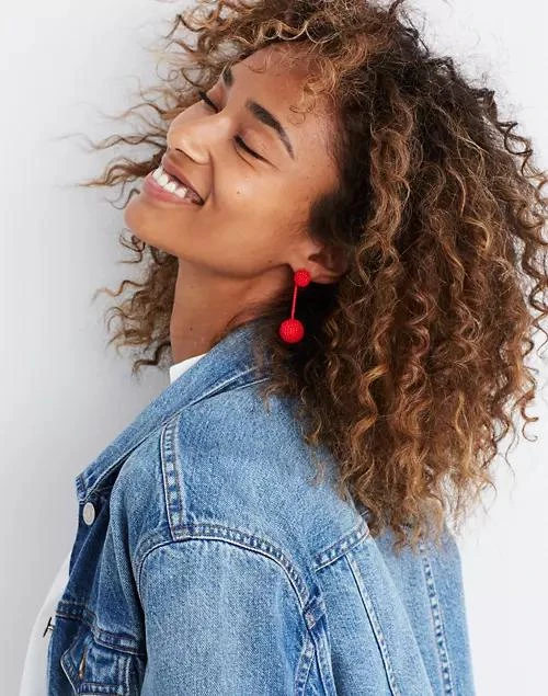 商品Madewell|Beaded Party Earrings,价格¥157,第2张图片详细描述