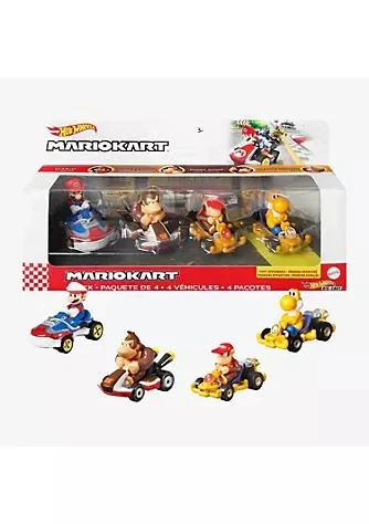 商品Hot Wheels|Hot Wheels Mario Kart 4 Vehicle 4 Pack,价格¥459,第1张图片