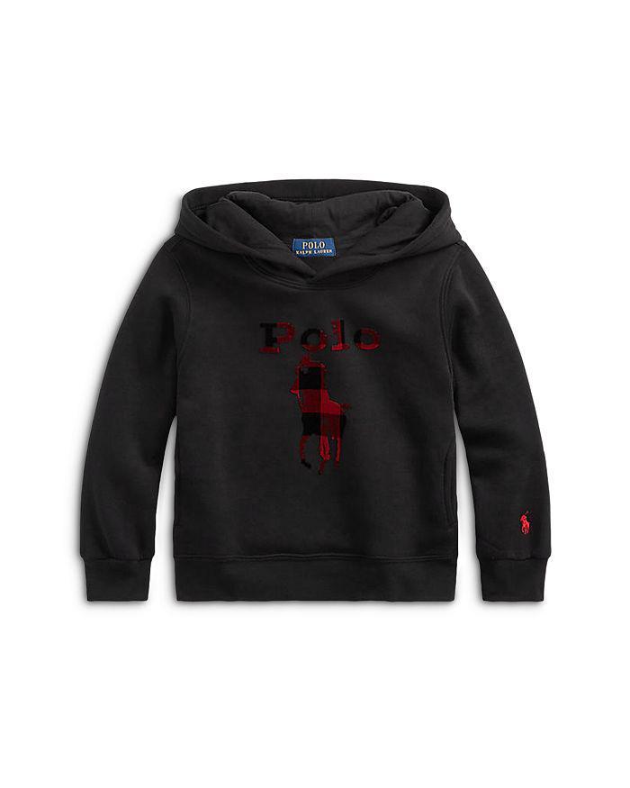 商品Ralph Lauren|Boys' Buffalo Check Big Pony Fleece Hoodie - Little Kid,价格¥262,第3张图片详细描述