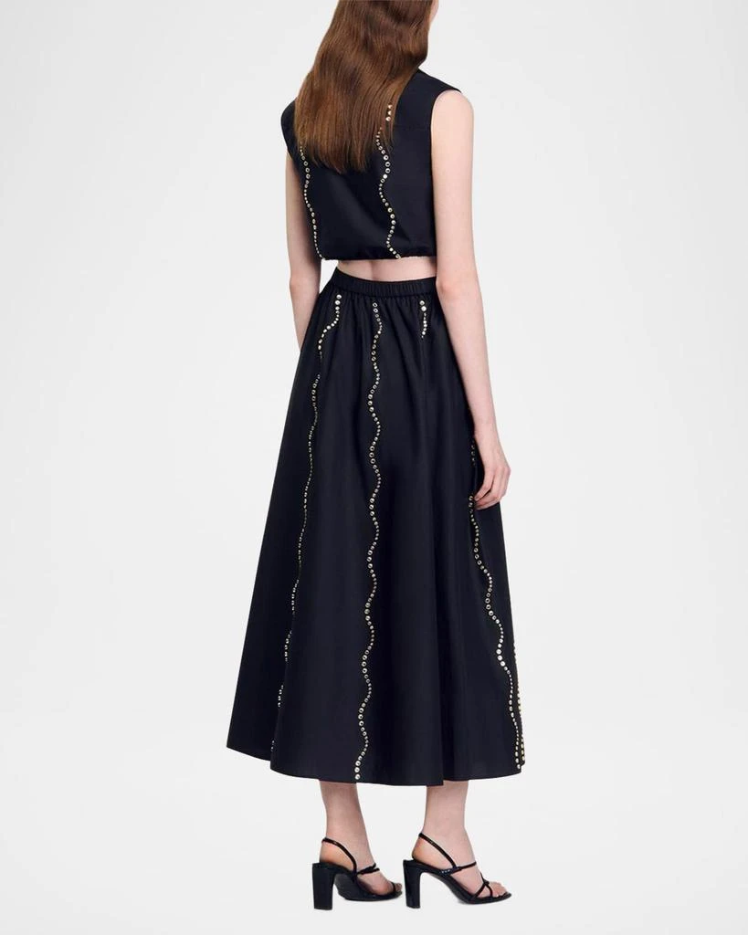 商品Sandro|Aviv Embellished Midi Skirt,价格¥3008,第3张图片详细描述