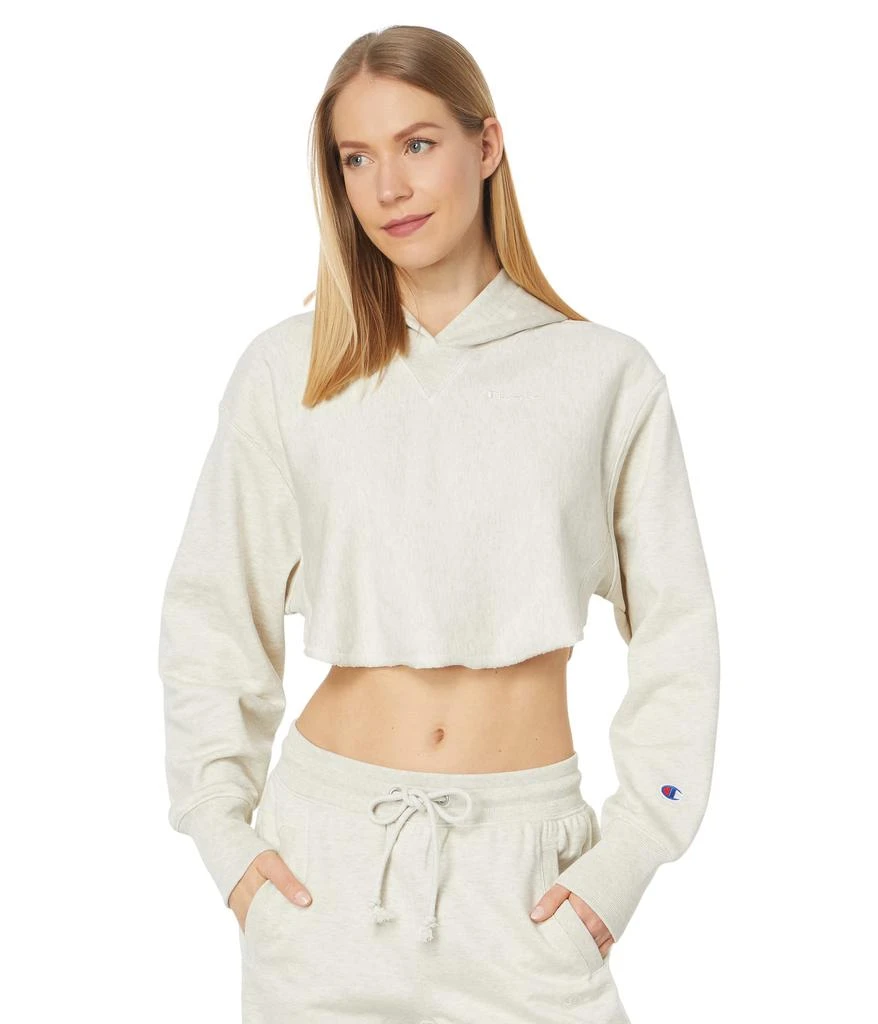 商品CHAMPION|Reverse Weave French Terry Crop Curve Hem Hoodie,价格¥375,第1张图片