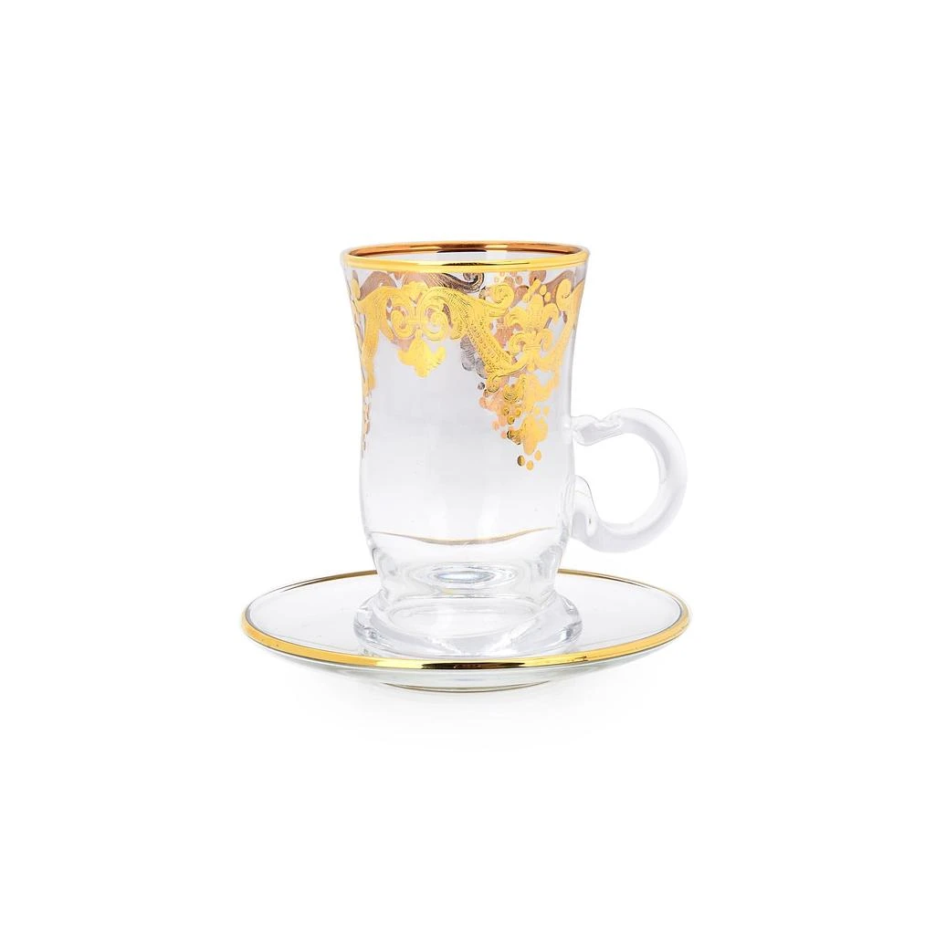 商品Classic Touch Decor|Set of 6 Tea Cups 24k Gold Artwork,价格¥2364,第1张图片