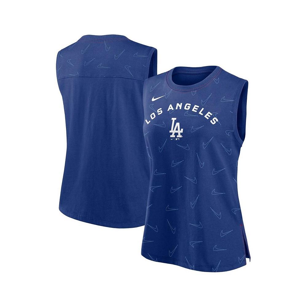 Women's Royal Los Angeles Dodgers Muscle Play Tank Top商品第1张图片规格展示