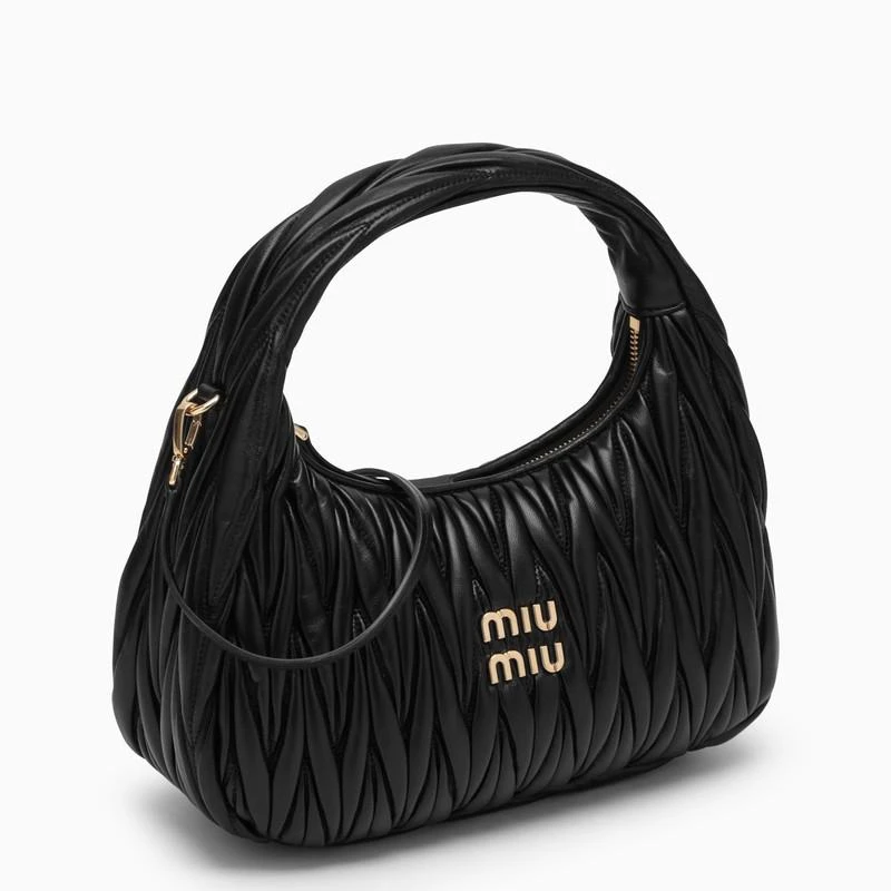 商品Miu Miu|Miu Wander black matelassé bag,价格¥15497,第3张图片详细描述