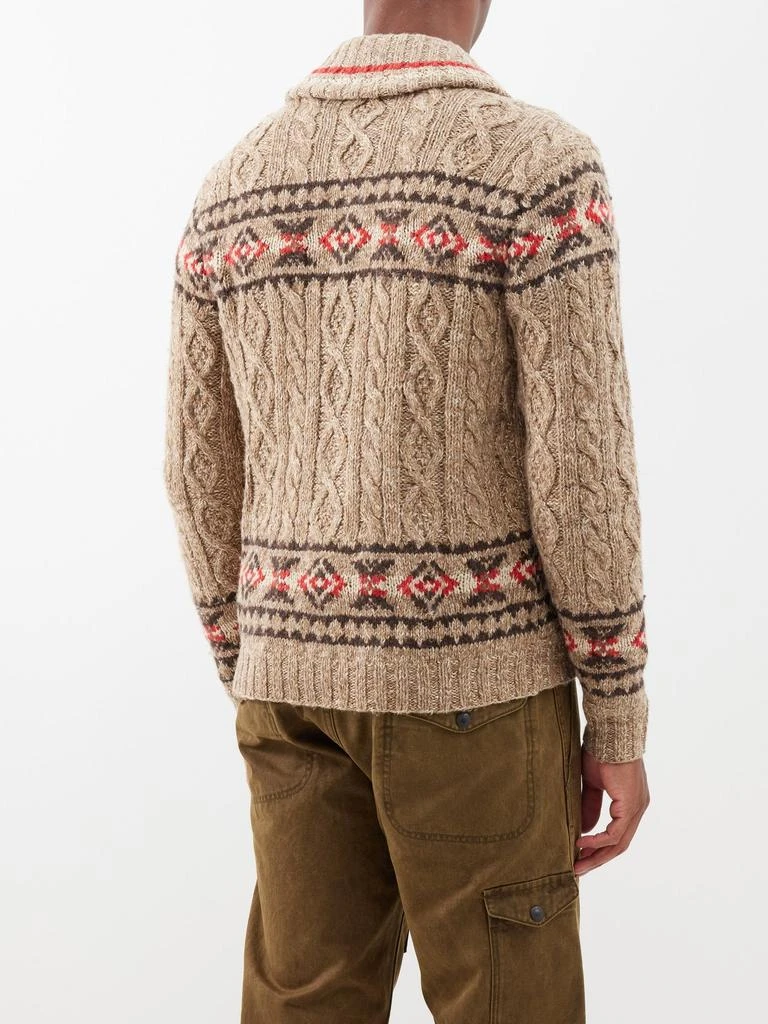 商品RRL|Shawl-collar intarsia-knit linen-blend cardigan,价格¥6118,第5张图片详细描述