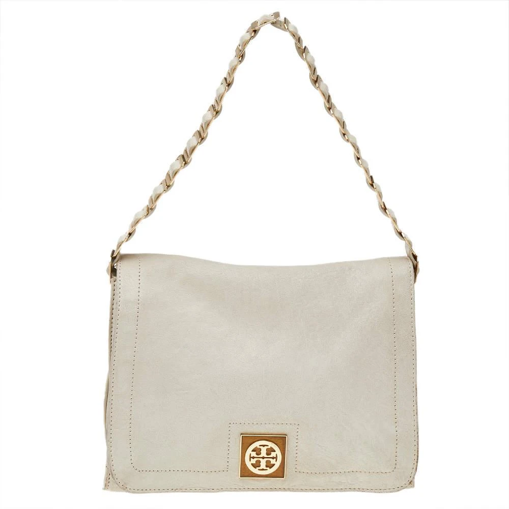 商品[二手商品] Tory Burch|Tory Burch White Leather Chain Link Shoulder Bag,价格¥849,第1张图片