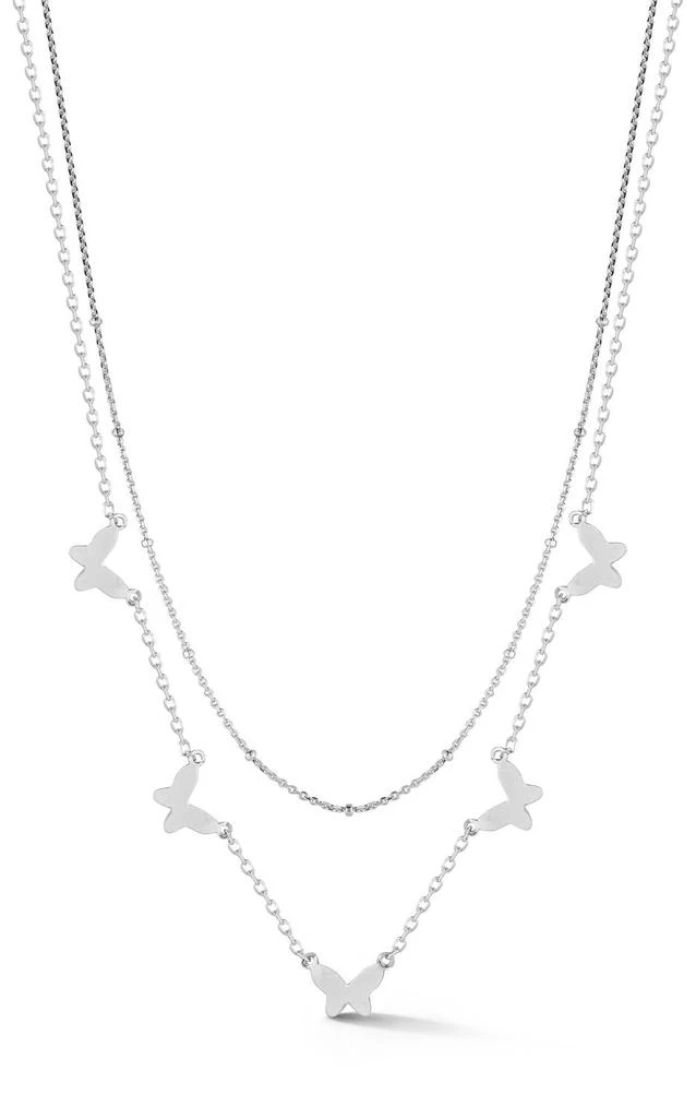商品Sphera Milano|Gold Vermeil Double Layered Butterfly Necklace,价格¥591,第1张图片
