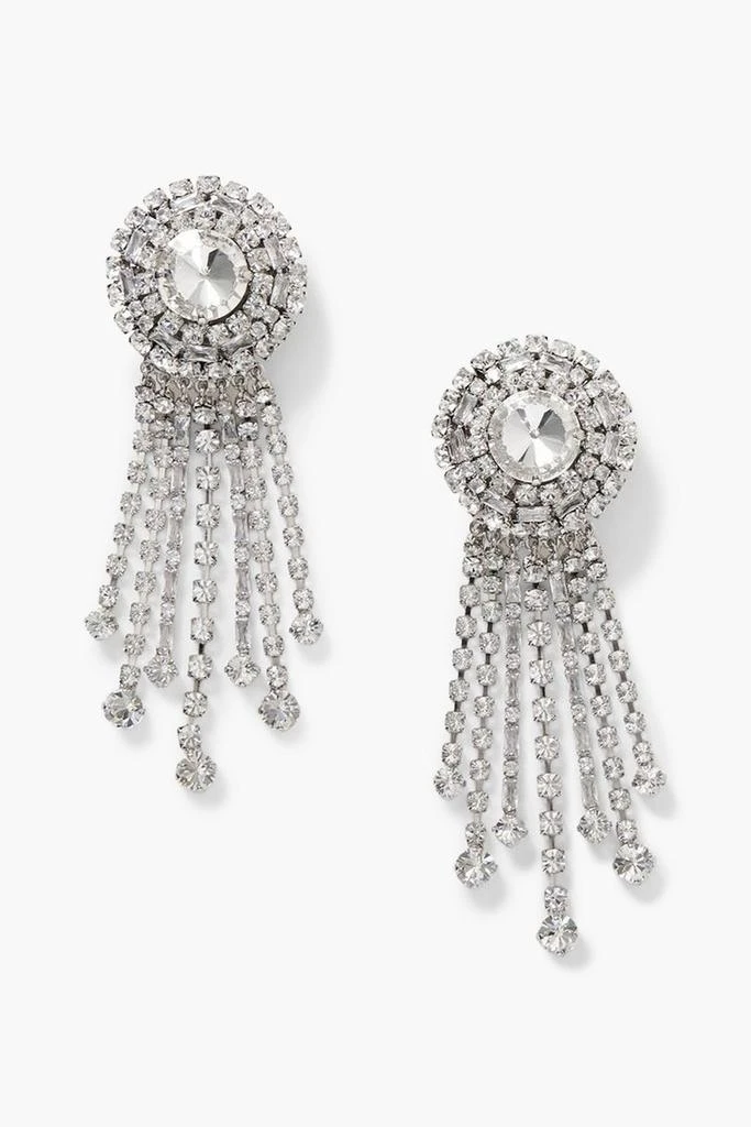 商品Alessandra Rich|Silver-tone crystal clip earrings,价格¥1620,第1张图片