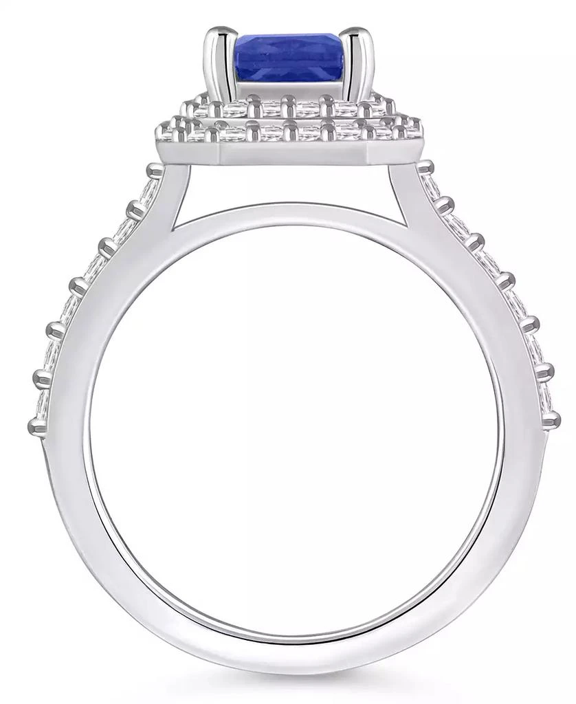 商品Macy's|Tanzanite (1-5/8 ct. t.w.) & Diamond (5/8 ct. t.w.) Emerald-Cut Double Halo Statement Ring in 14k Gold,价格¥24386,第3张图片详细描述