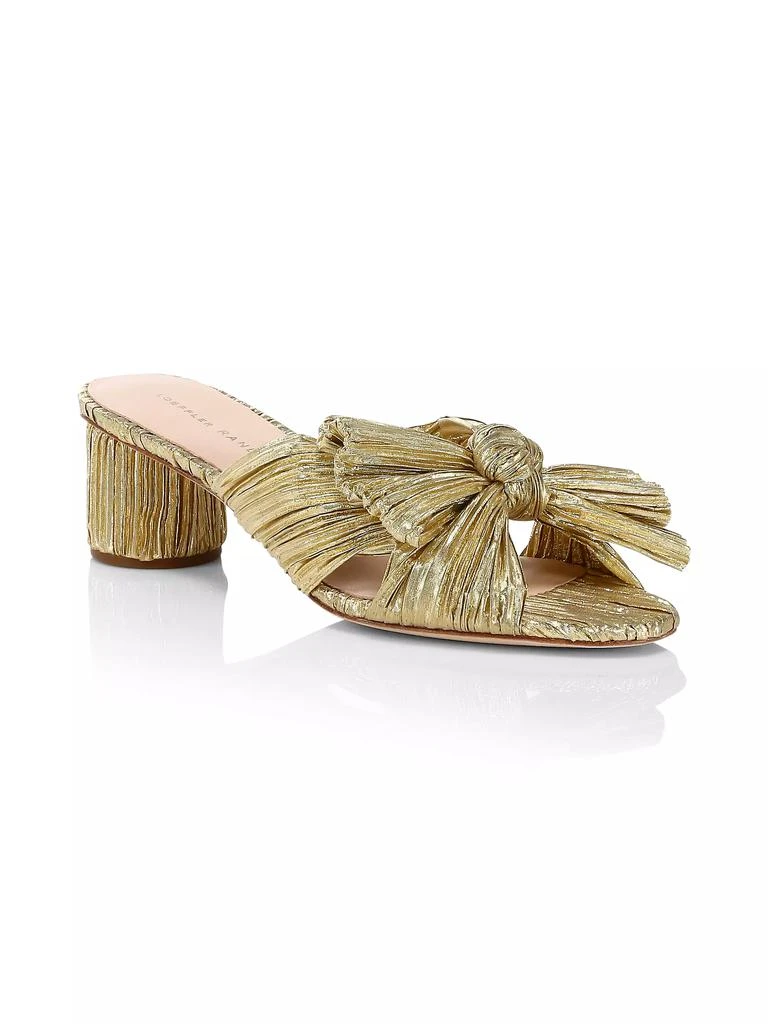 商品Loeffler Randall|Emilia Pleated Knot Mules,价格¥2628,第2张图片详细描述