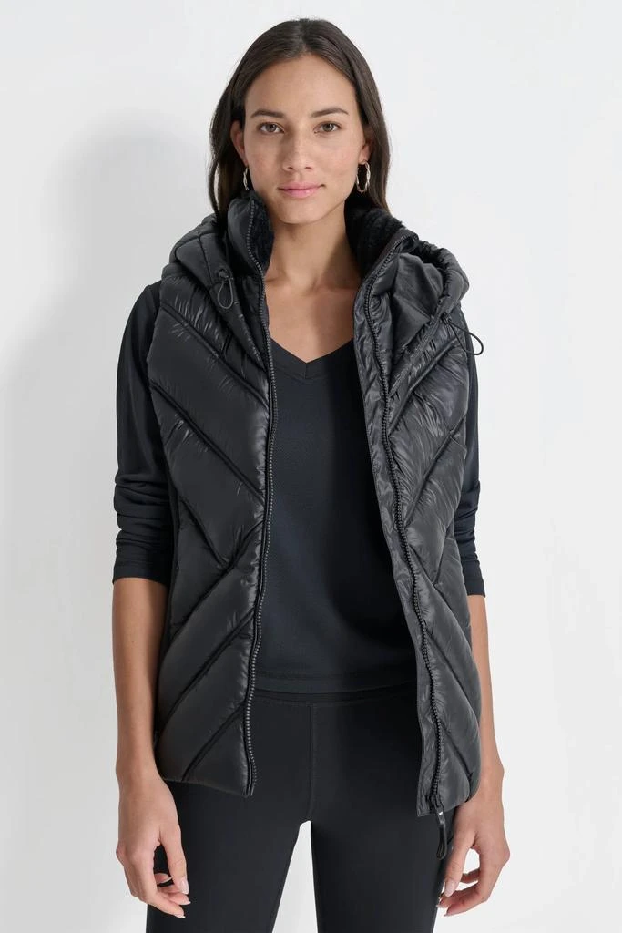 商品DKNY|HOODED PUFFER VEST,价格¥306,第4张图片详细描述