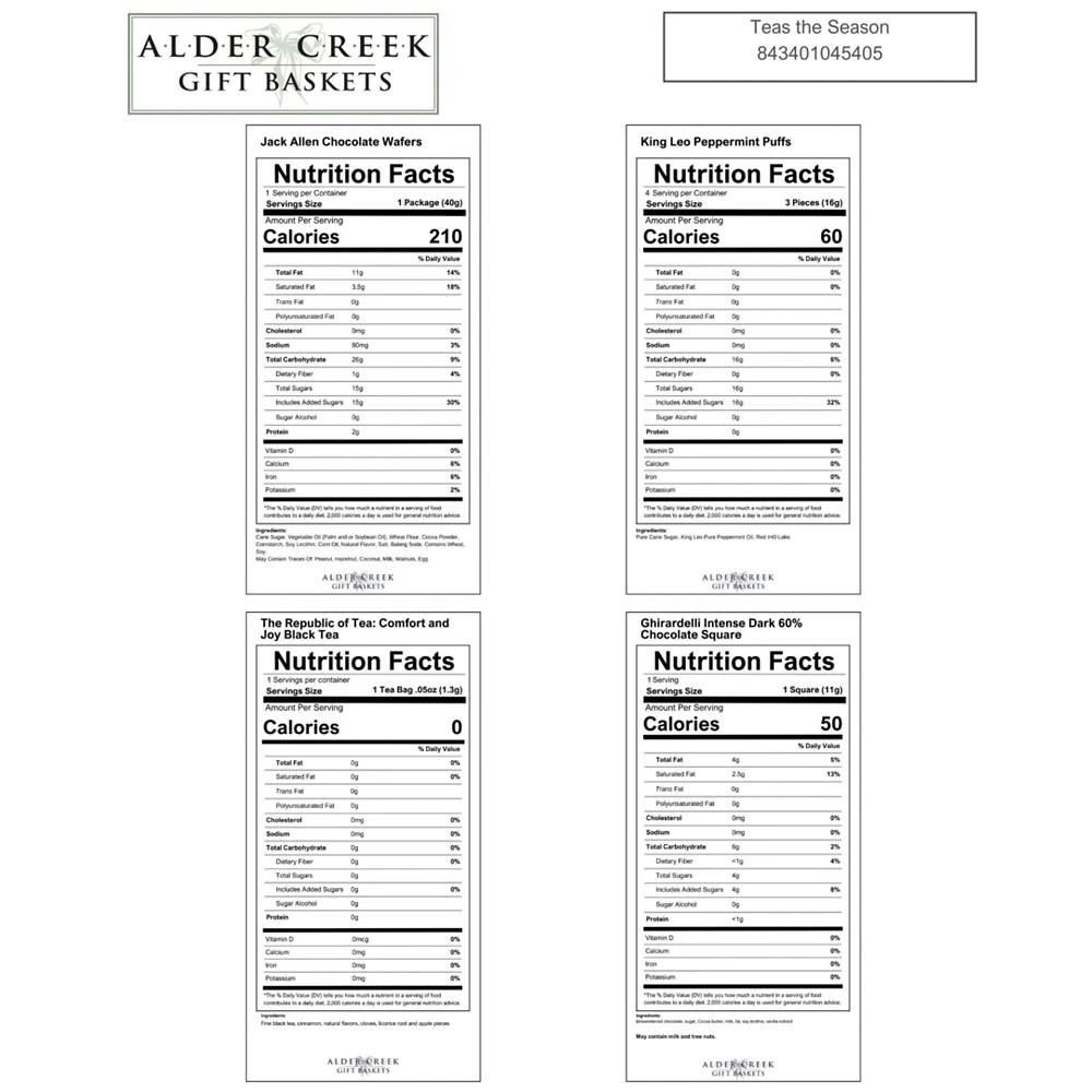 商品Alder Creek Gift Baskets|Holiday Teas The Season Gift Basket,价格¥374,第3张图片详细描述