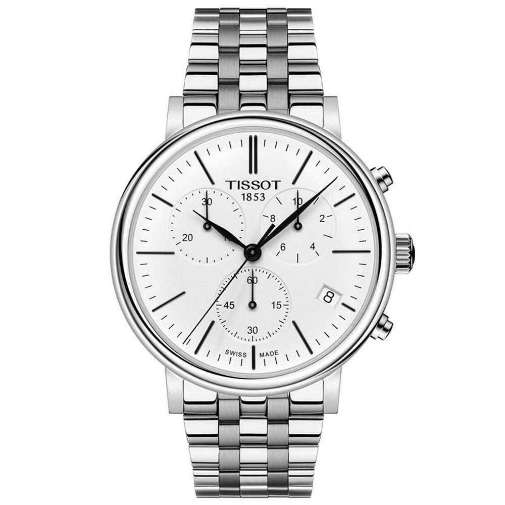 商品Tissot|男士瑞士计时高级不锈钢手表,价格¥3451,第1张图片
