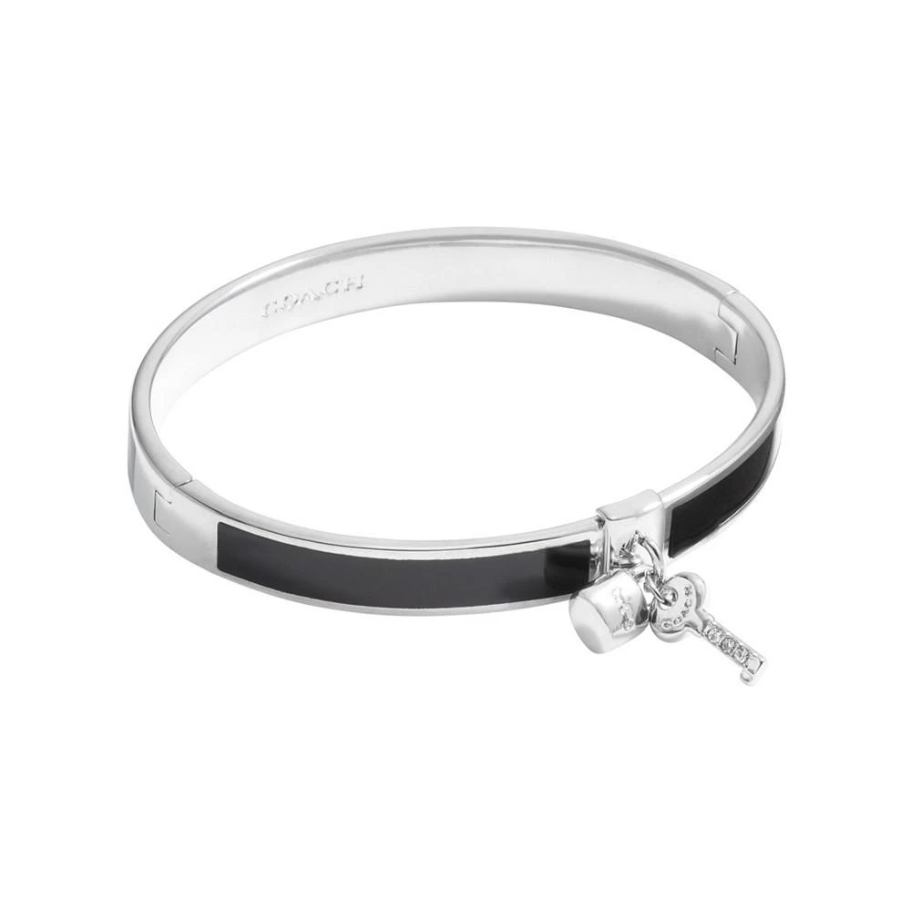 商品Coach|Black Signature Sculpted C Charm Bangle Bracelet,价格¥498,第1张图片