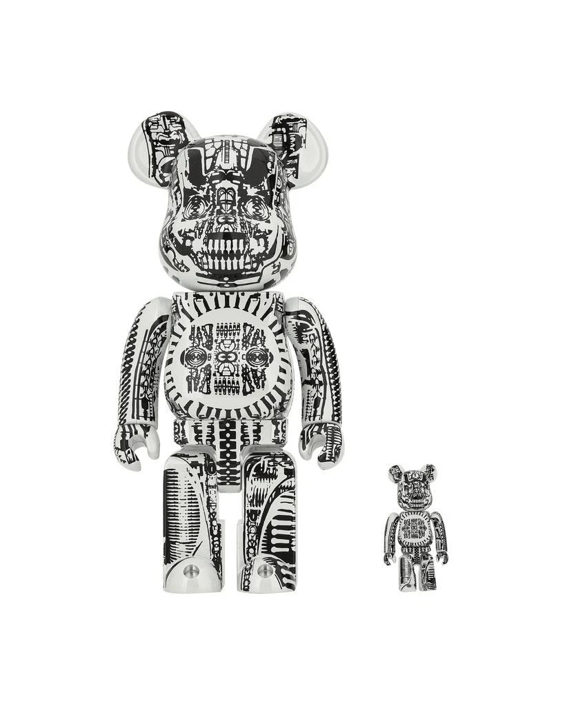 商品Medicom|100% + 400% H.R. Giger Chrome Version Be@rbrick White,价格¥1663,第2张图片详细描述