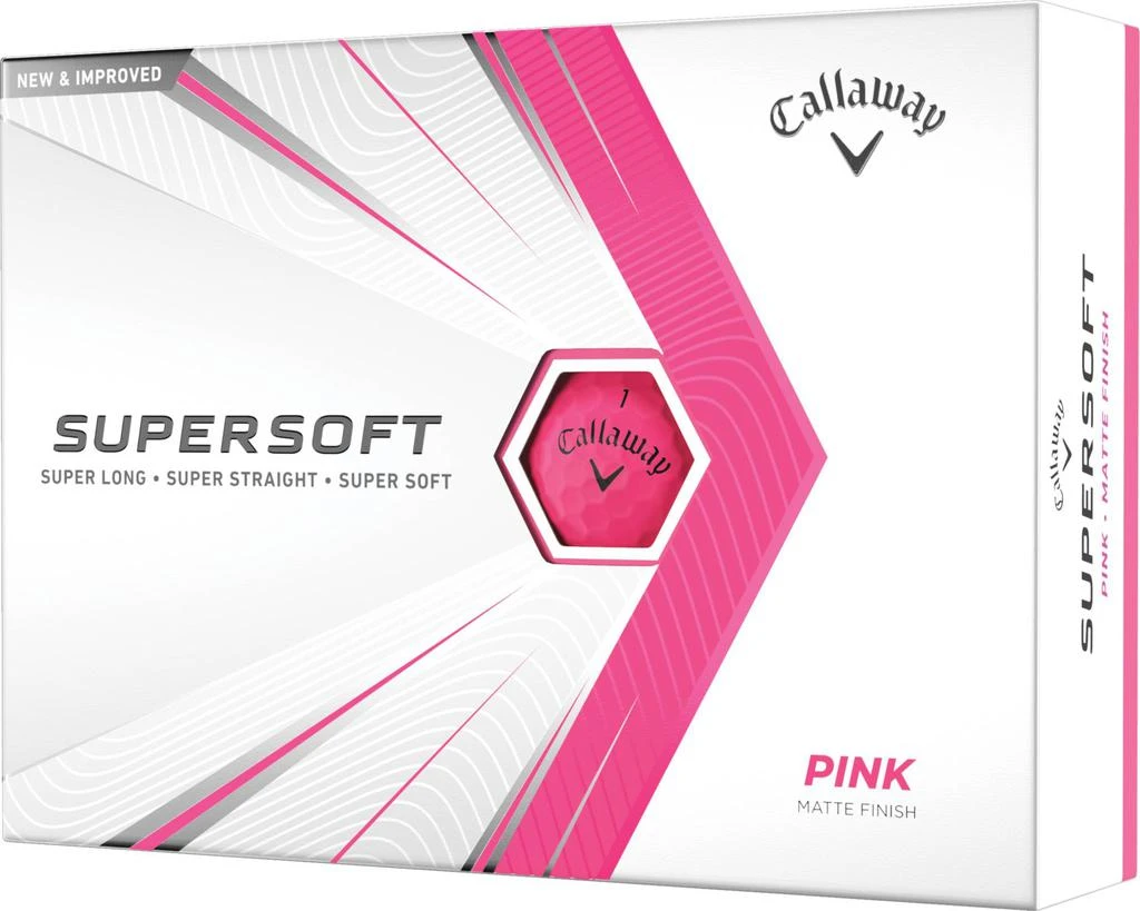 商品Callaway|Callaway 2021 Supersoft Matte Pink Golf Balls,价格¥206,第1张图片