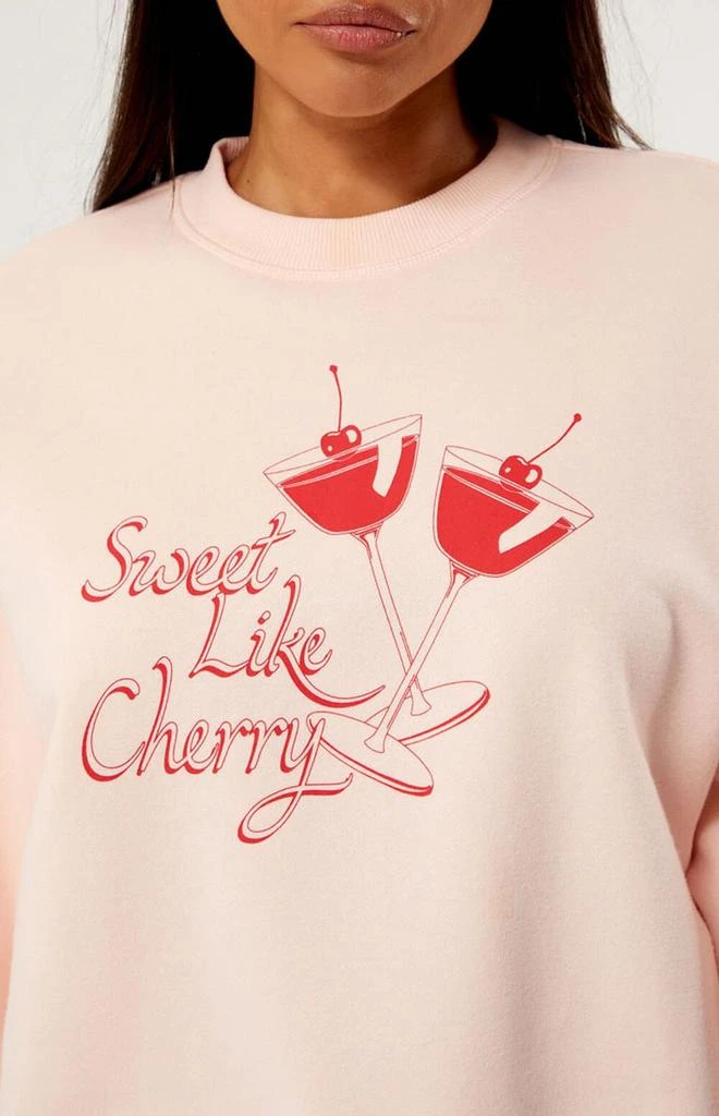 商品PacSun|Cherry Cocktail Crew Neck Sweatshirt,价格¥219,第2张图片详细描述