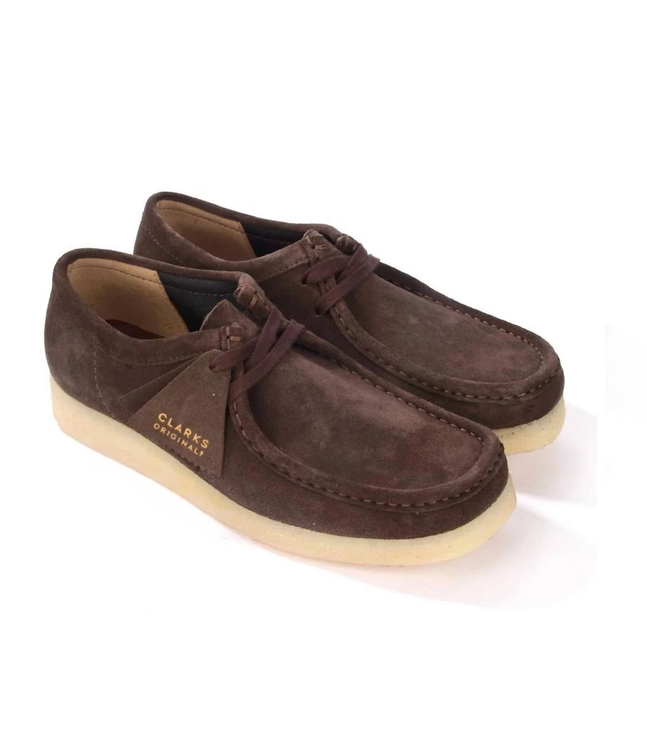 商品Clarks|Men's Wallabee Shoe - Medium Width In Dark Brown Suede,价格¥756,第2张图片详细描述