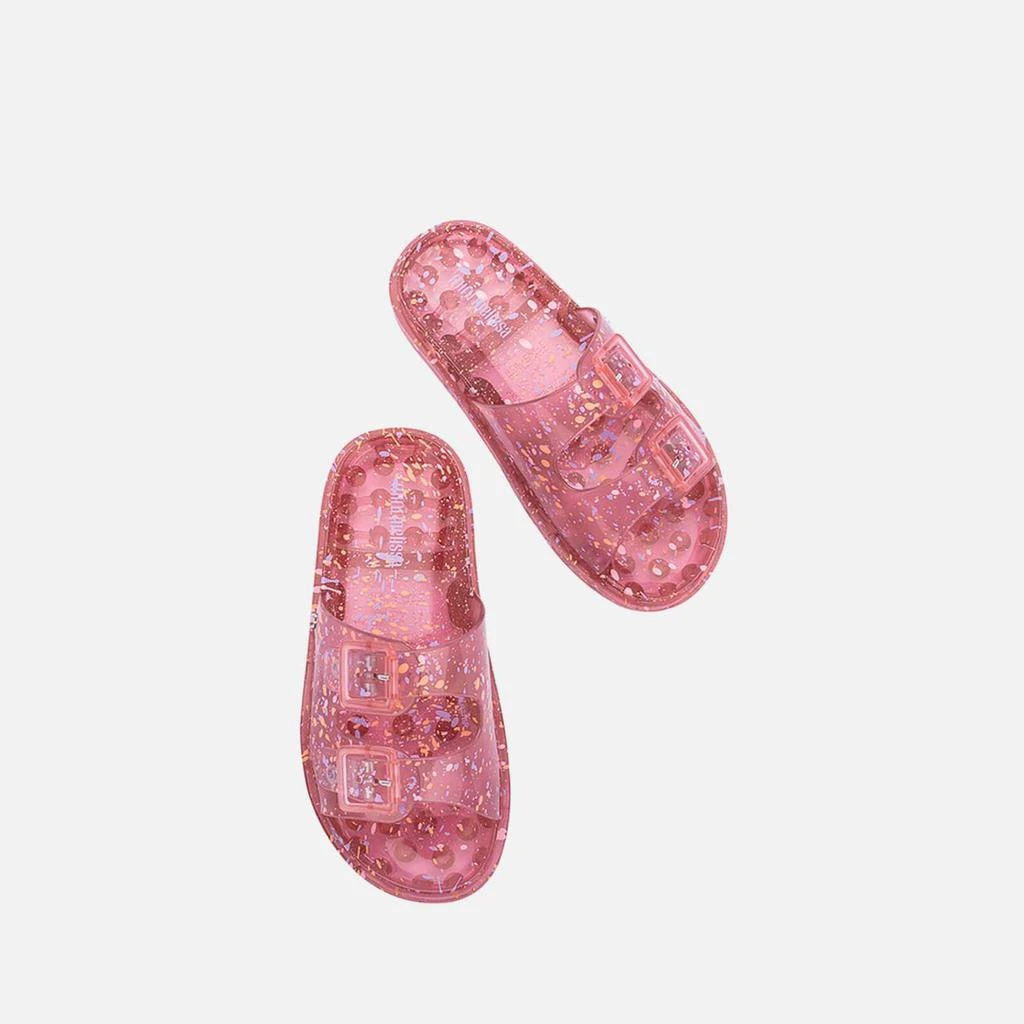 商品Mini Melissa|Mini Melissa Girls' Wide Print Slide Sandals - Pink Fleck,价格¥228,第4张图片详细描述