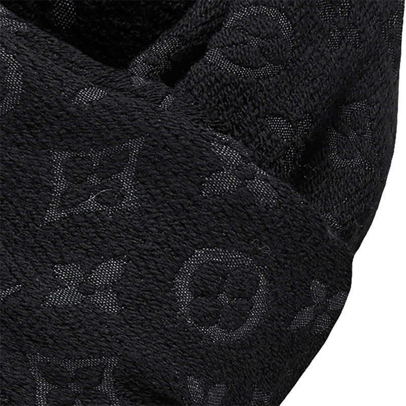Louis Vuitton/路易威登 男女同款黑色纯羊毛老花图案围巾 商品