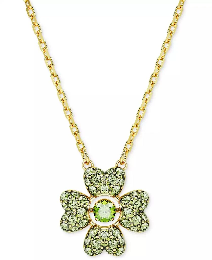 商品Swarovski|Gold-Tone Color Crystal Clover Pendant Necklace, 15" + 2-3/4" extender,价格¥1269,第1张图片