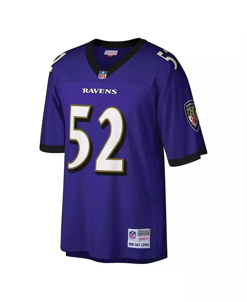 商品Mitchell and Ness|Men's Ray Lewis Purple Baltimore Ravens Big and Tall 2000 Retired Player Replica Jersey,价格¥949,第3张图片详细描述