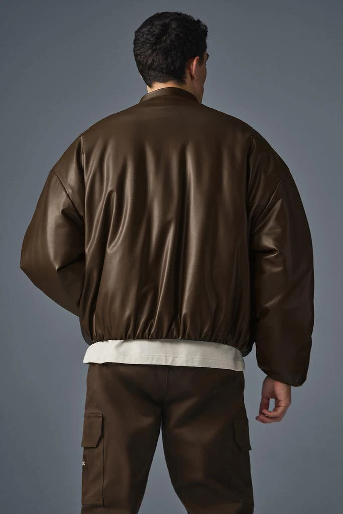 商品Alo|Faux Leather Premier Bomber - Espresso,价格¥2260,第2张图片详细描述