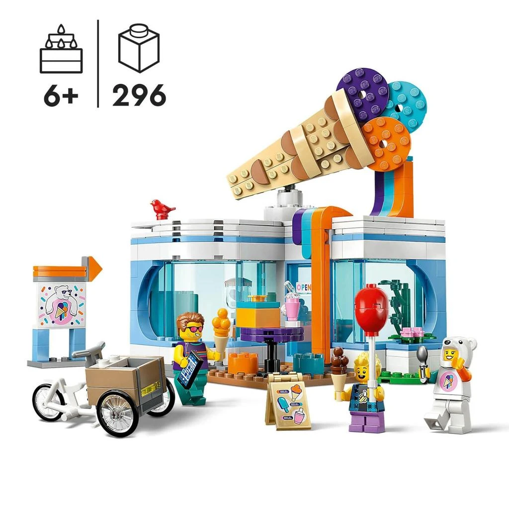 商品LEGO|LEGO City: Ice-Cream Shop Set with Toy Cart Bike (60363),价格¥328,第3张图片详细描述