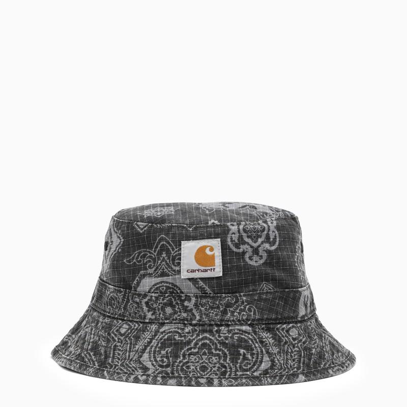 Black bucket hat with Verse print商品第2张图片规格展示