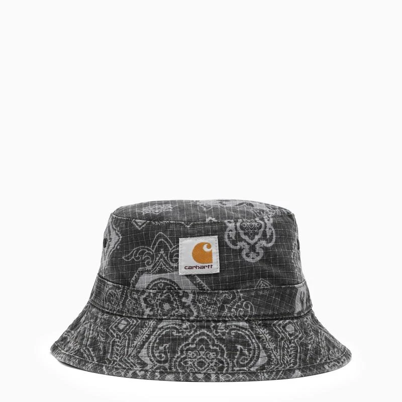 商品Carhartt WIP|Black bucket hat with Verse print,价格¥336,第2张图片详细描述