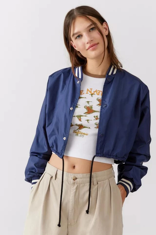 商品Urban Renewal|Urban Renewal Remade Cropped Baseball Jacket,价格¥263,第1张图片