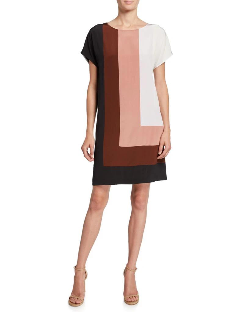 商品Diane von Furstenberg|Danika Colorblock Silk Shift Dress,价格¥1476,第1张图片