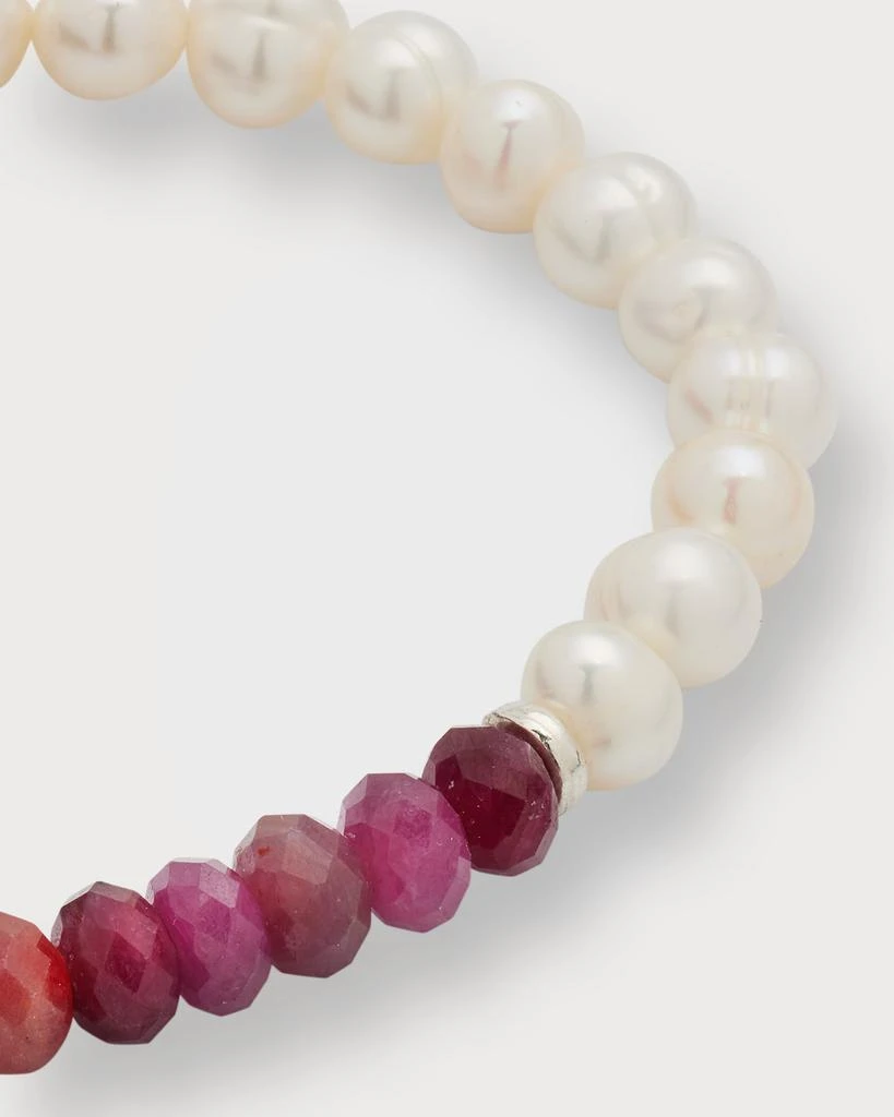 商品Jan Leslie|Men's Freshwater Pearl and Gemstone Split Beaded Bracelet,价格¥5408,第2张图片详细描述
