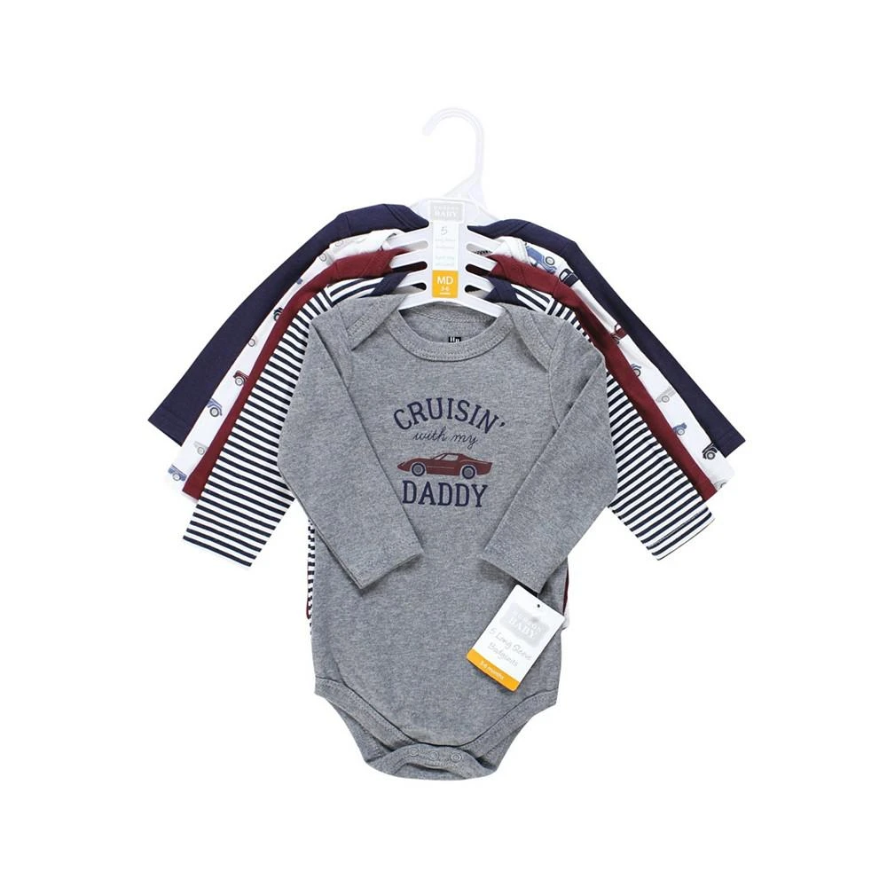 商品Hudson|Baby Boys Cotton Long-Sleeve Bodysuits, Pack of 5,价格¥173,第2张图片详细描述