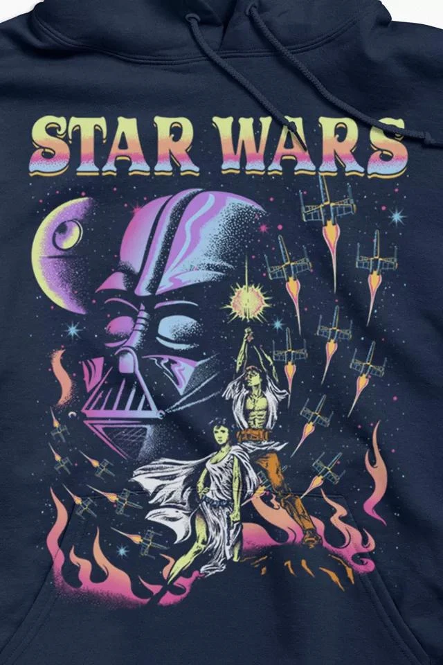 商品Urban Outfitters|Star Wars Flaming Galaxy Hoodie Sweatshirt,价格¥536,第2张图片详细描述