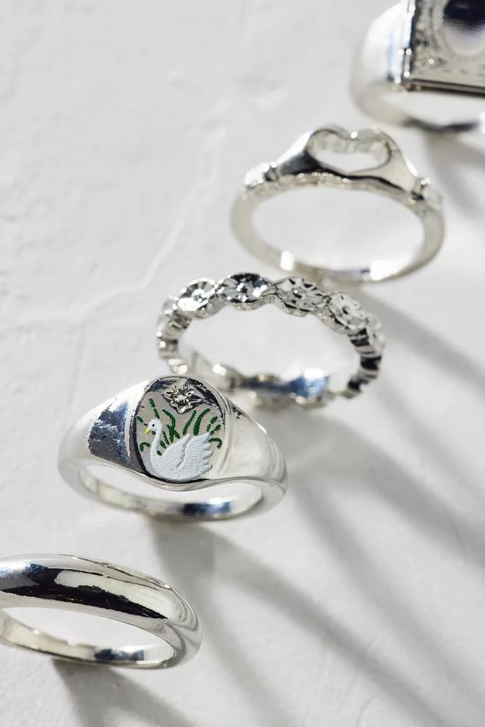商品Urban Outfitters|Odette Locket Ring Set,价格¥185,第2张图片详细描述
