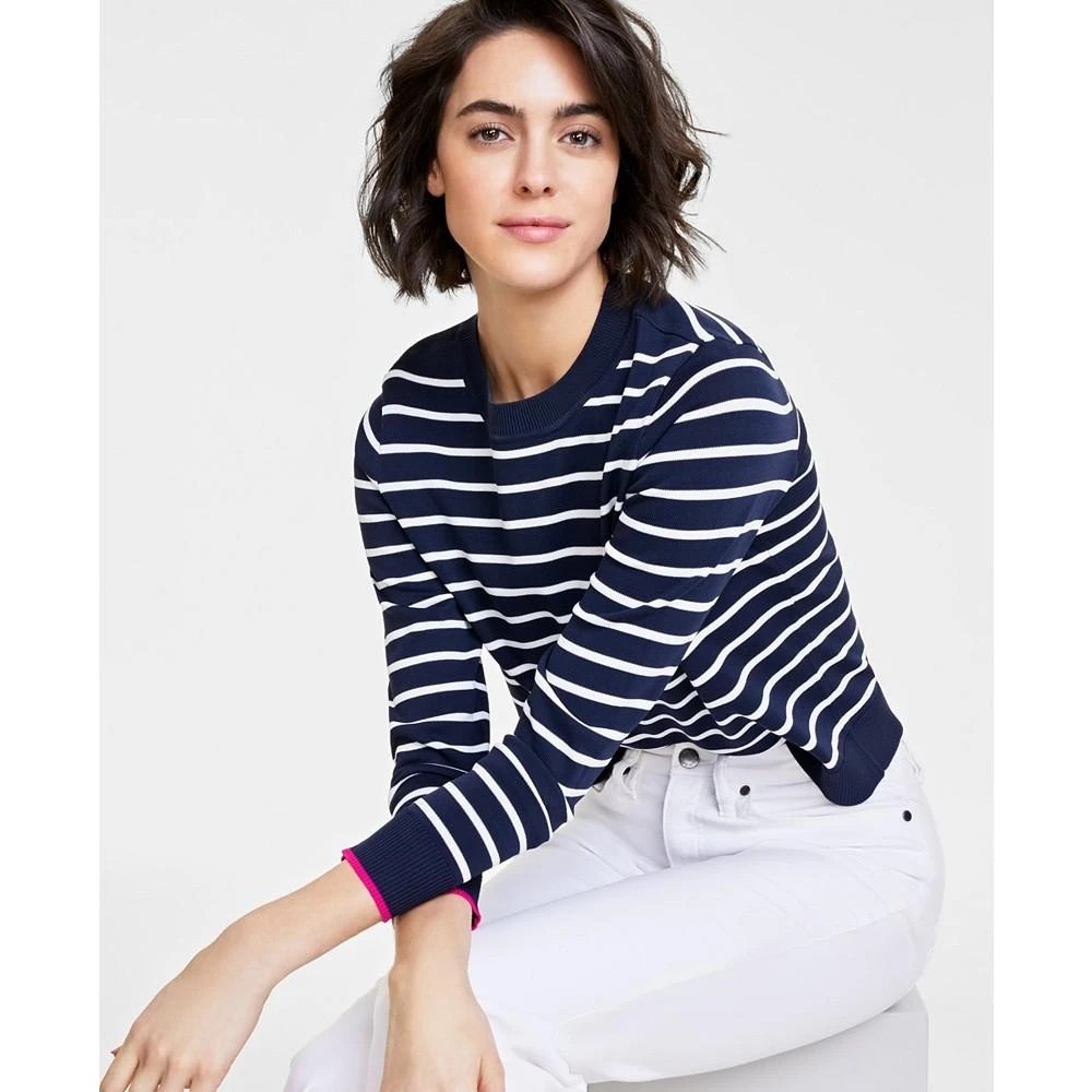 商品On 34th|Women's Crewneck Long-Sleeve Sweater, Created for Macy's,价格¥222,第1张图片