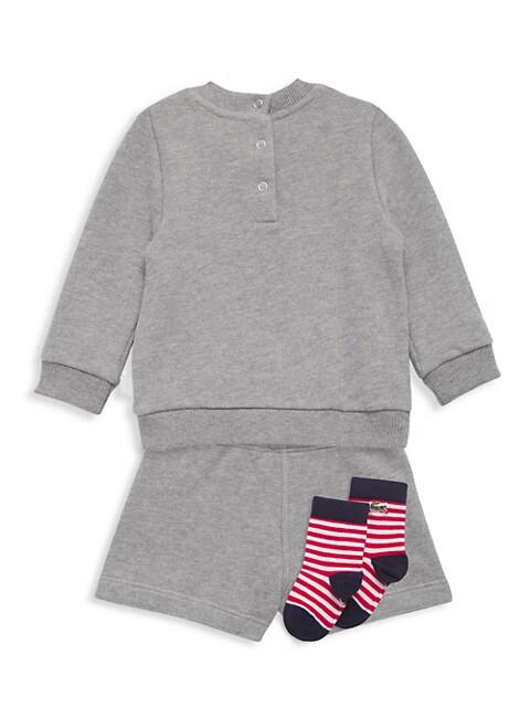 Baby's 3-Piece Sweatshirt, Shorts, & Socks Set商品第2张图片规格展示
