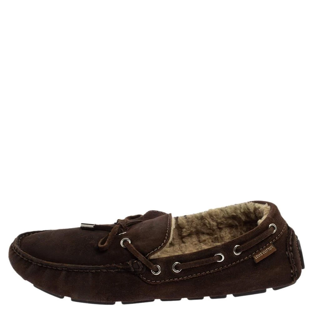 商品[二手商品] Louis Vuitton|Louis Vuitton Brown Suede Leather Arizona Slip On Loafers Size 42,价格¥3573,第2张图片详细描述