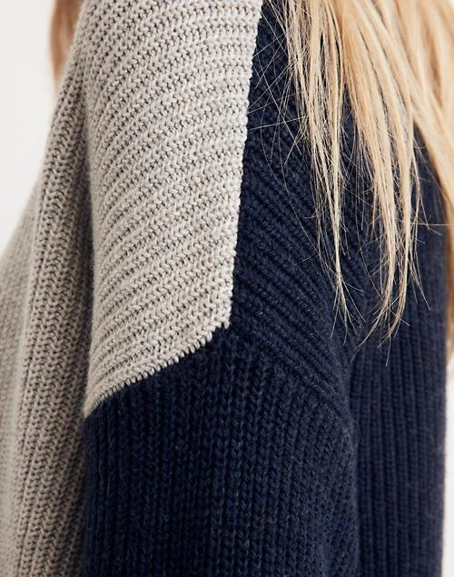 商品Madewell|Patch Pocket Pullover Sweater in Colorblock 毛衣,价格¥436,第4张图片详细描述