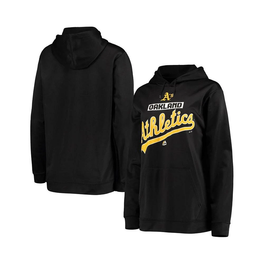 商品Majestic|Men's Black Oakland Athletics Mighty Moments Pullover Hoodie,价格¥596,第1张图片