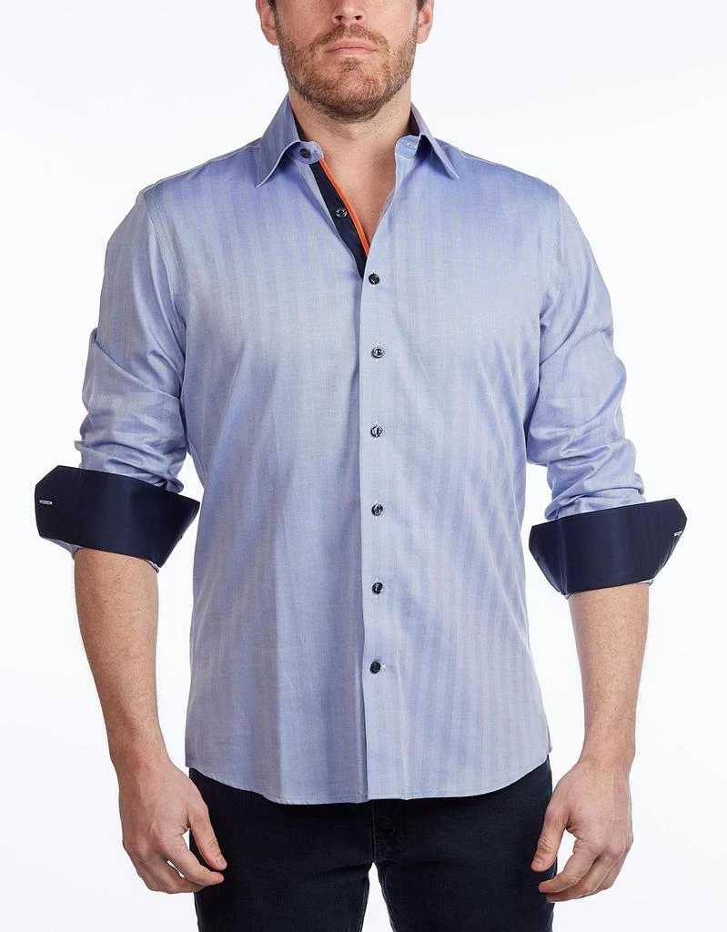 商品Levinas|Contemporary Fit Contrast Detailed Button Down,价格¥303,第1张图片