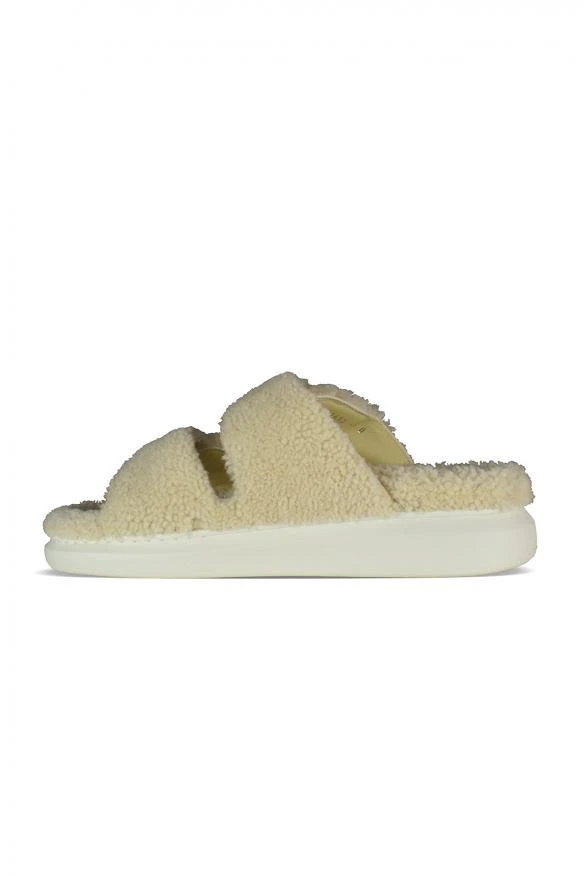 商品Alexander McQueen|Shearling-lined slides,价格¥3338,第3张图片详细描述