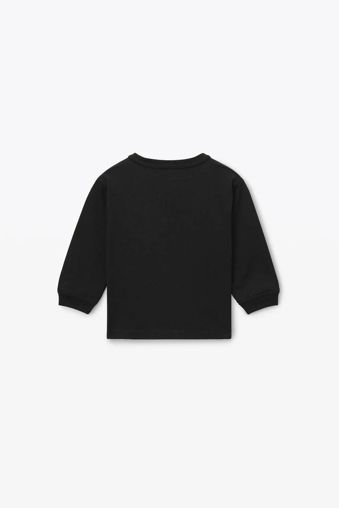 商品Alexander Wang|KIDS LOGO LONG SLEEVE TEE IN ESSENTIAL JERSEY,价格¥378,第5张图片详细描述