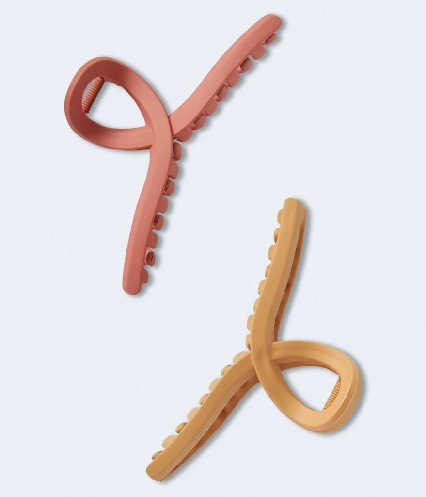 商品Aeropostale|Aeropostale Large Matte Twist Claw Hair Clip 2-Pack,价格¥59,第1张图片