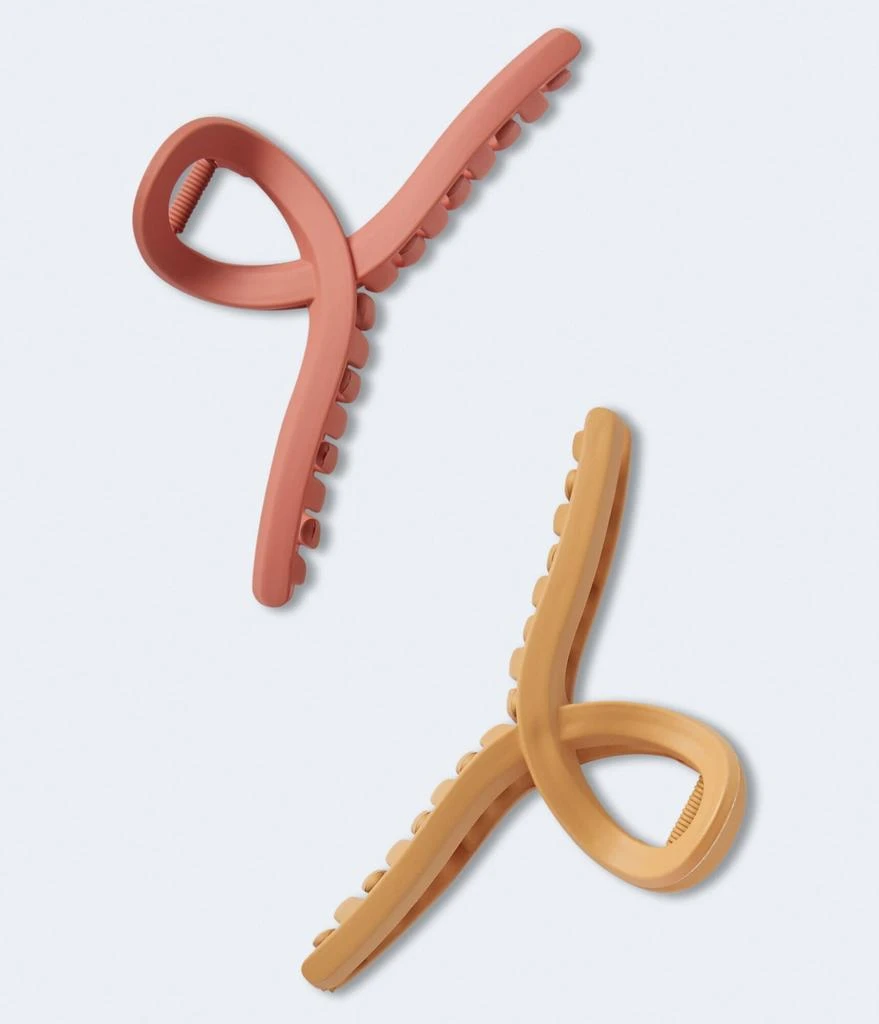 商品Aeropostale|Aeropostale Large Matte Twist Claw Hair Clip 2-Pack,价格¥51,第1张图片