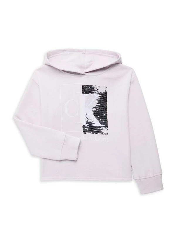 商品Calvin Klein|​Girl’s Split Box Monogram Hoodie,价格¥113,第3张图片详细描述