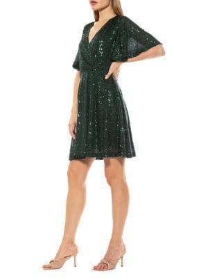 商品ALEXIA ADMOR|Oakless Sequin Fit & Flare Dress,价格¥574,第6张图片详细描述